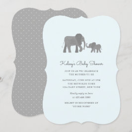 かわいい赤ちゃん象のベビーシャワー招待状 招待状
