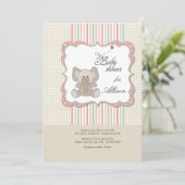 かわいい赤ちゃん象のベビーシャワー 招待状 (スタンド正面)