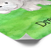 かわいい赤ちゃん象の大きな夢の名言 幼児室 ポスター (角)