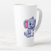 かわいい赤ちゃん象の座ったキャラクター-23800 カフェラテマグ (右アングル)