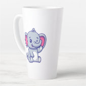 かわいい赤ちゃん象の座ったキャラクター-23800 カフェラテマグ (左アングル)