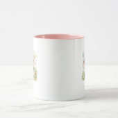 かわいい赤ちゃん象の花柄コーヒーマグ マグカップ (中央)