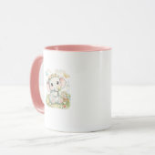 かわいい赤ちゃん象の花柄コーヒーマグ マグカップ (正面左)