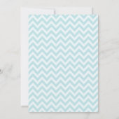かわいい赤ちゃん象の車、ジグザグベビーシャワー 招待状 (裏面)
