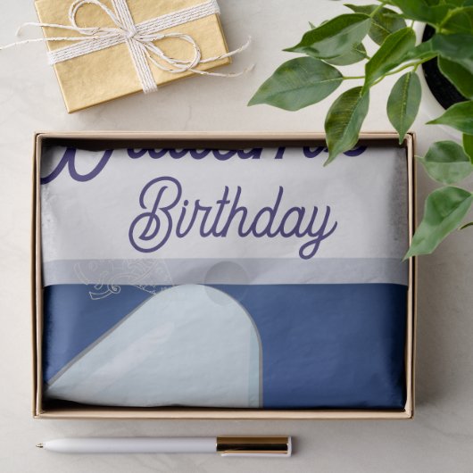 かわいい赤ちゃん象の1歳の誕生日 薄葉紙 (ギフト)