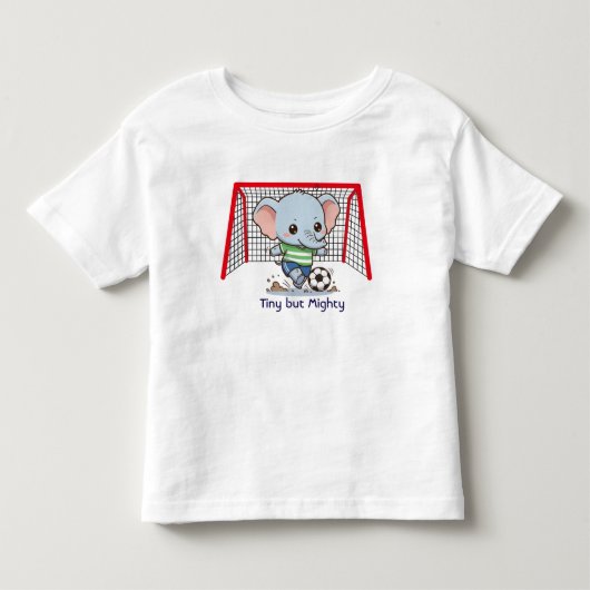 かわいい赤ちゃん象サッカー トドラーTシャツ (正面)