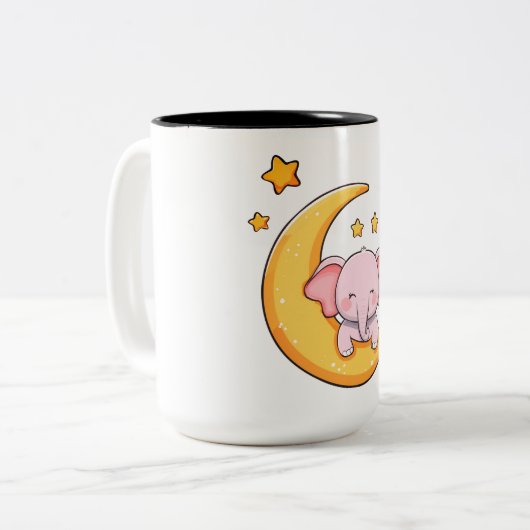 かわいい赤ちゃん象 ツートーンマグカップ (正面左)