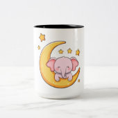 かわいい赤ちゃん象 ツートーンマグカップ (中央)