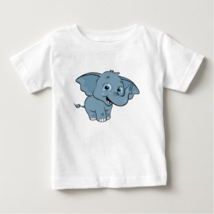 かわいい赤ちゃん象 ベビーTシャツ