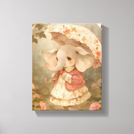 かわいい赤ちゃん象 - 水彩のベビー ポスター キャンバスプリント