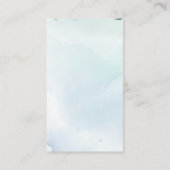 かわいい赤ちゃん象 青いバラ エンクロージャーカード (裏面)