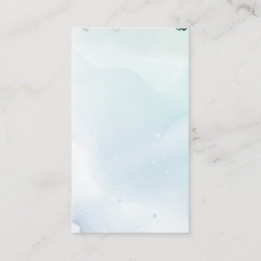 かわいい赤ちゃん象 青いバラ エンクロージャーカード (裏面)