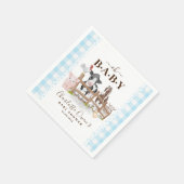 かわいい赤ちゃん農場の動物の納屋の赤ちゃんシャワーのナプキン スタンダードカクテルナプキン (角)