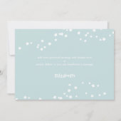 かわいい赤ちゃん青熱気球ベビーシャワー サンキューカード (裏面)