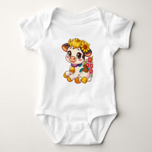 かわいい赤ちゃん ベビーボディスーツ (正面)