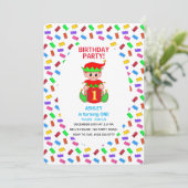 かわいい赤ちゃん/子供の誕生日 招待状 (スタンド正面)