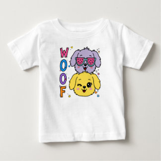かわいい赤ちゃんTシャツ - 夏の仔犬グッズ ベビーTシャツ