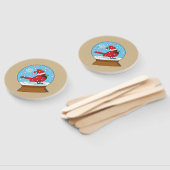 かわいい赤でスノーグローブ（鳥）ショウジョウコウカンチョウ ハンドファン (組立なし)