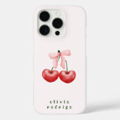 かわいい赤とピンクのチェリーハートボウ Case-Mate iPhoneケース (裏面)