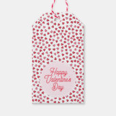 かわいい赤とピンクのハートバレンタインデーのギフトラベル ギフトタグ (正面)