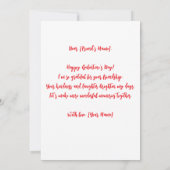 かわいい赤とピンクのハート風船 ガレンティンズデー カード (裏面)