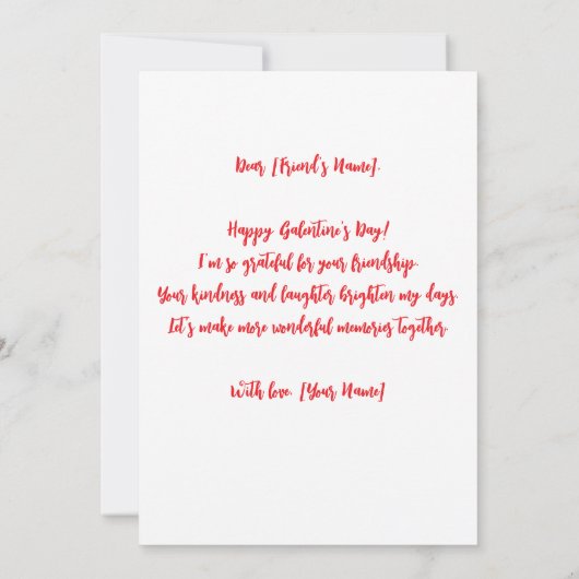 かわいい赤とピンクのハート風船 ガレンティンズデー カード (裏面)