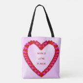 かわいい赤とピンクの母の日トートバッグ トートバッグ (裏面)