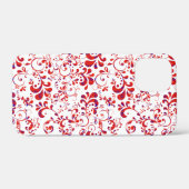 かわいい赤と白の花柄 Case-Mate iPhoneケース (裏面 (横))