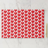 かわいい赤と白ハートパターン紙ランチョンマット ペーパーパッド (インサイチュ)
