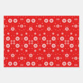 かわいい赤と白ホリデーラッピング紙シート ラッピングペーパーシート (正面2)