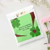 かわいい赤と緑のてんとう虫 1歳の誕生日プレゼントバッグ フェイバーバッグ (封をした状態)