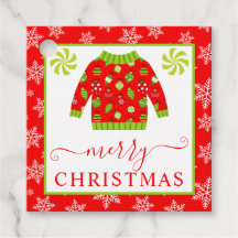 かわいい赤と緑のクリスマスジャンパー