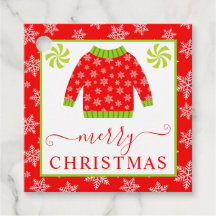 かわいい赤と緑のクリスマスジャンパー