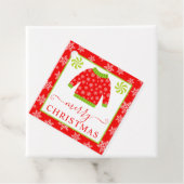 かわいい赤と緑のクリスマスジャンパー フェイバータグ (インサイチュ)