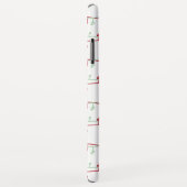 かわいい赤と緑のクリスマスライトモノグラム Case-Mate iPhoneケース (裏面/右)