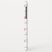 かわいい赤と緑のクリスマスライトモノグラム Case-Mate iPhoneケース (裏面/左)