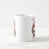 かわいい赤と緑のクリスマス格言とプレゼント コーヒーマグカップ (中央)
