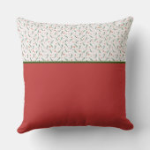 かわいい赤と緑のホリーすてきオーナメント クッション (裏面)