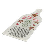 かわいい赤と緑の祖母のクリスマス クッキーレシピ カッティングボード (角)