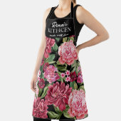 かわいい赤と緑の花の冬の贈り物 エプロン (インサイチュ)