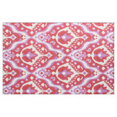 かわいい赤と蘭のイカットの部族柄 ファブリック (ヤード)