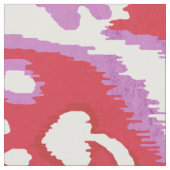 かわいい赤と蘭のイカットの部族柄 ファブリック (クローズアップ)