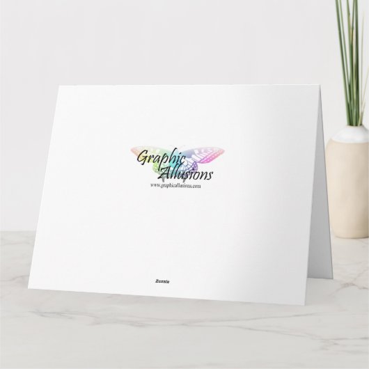 かわいい赤と金ゴールドクリスマス カード (裏面)