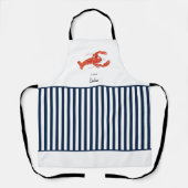 かわいい赤と青のロブスターエプロン エプロン (正面)