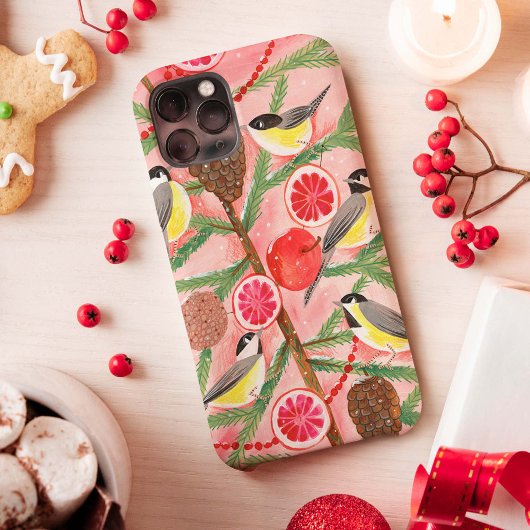 かわいい赤と黄色の《鳥》アメリカゴガラ鳥クリスマスツリーH Case-Mate iPhoneケース