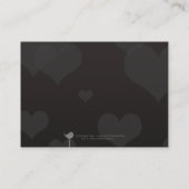 かわいい赤と黒のラブバードのRSVPカード エンクロージャーカード (裏面)