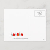 かわいい赤と黒ホホホハンドクリスマス色彩の鮮やかホホホホホホホハンドクリスマス シーズンポストカード (裏面)