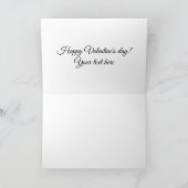 かわいい赤の大きなハートカスタムスクリプトのミニマルモダンリスト カード (内部)