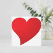 かわいい赤の大きなハートミニマリストのバレンタインデーのカード (スタンド正面)