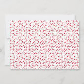 かわいい赤の手書きあなたは愛されたフレームバレンタイン 招待状 (裏面)